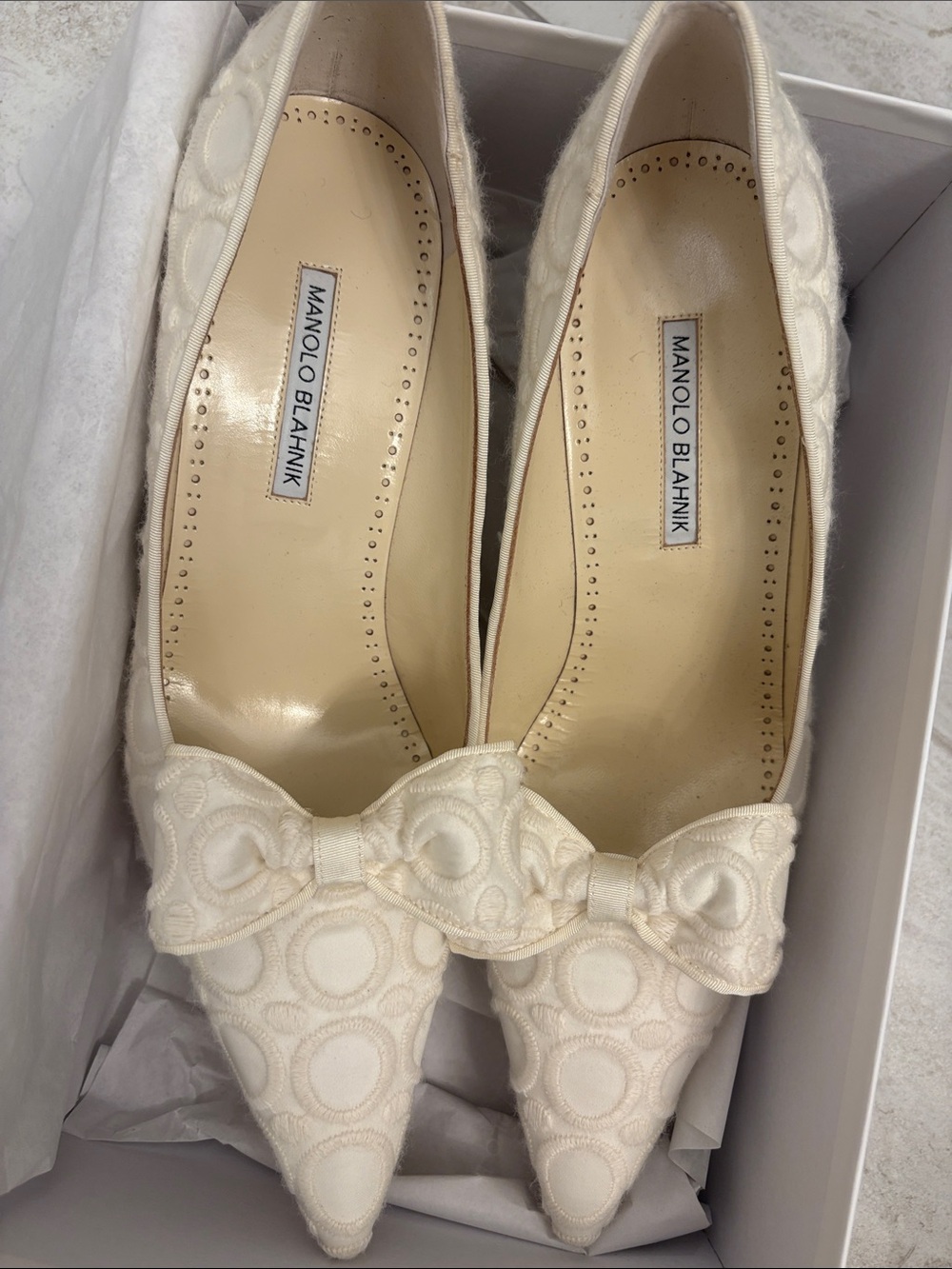 Manolo Blahnik Epirotes 70 embroidered satin pumps